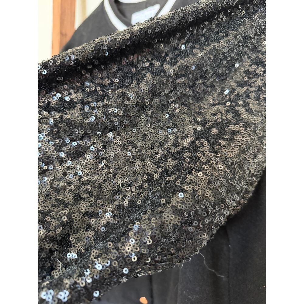 Ashley Nell Tipton | Black Sequin Sleeve Bomber Jacket | 2X - Picture 4 of 5